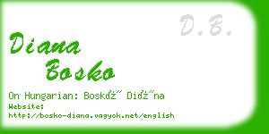 diana bosko business card